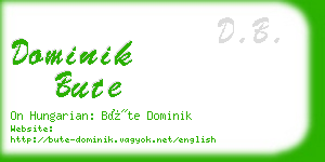 dominik bute business card